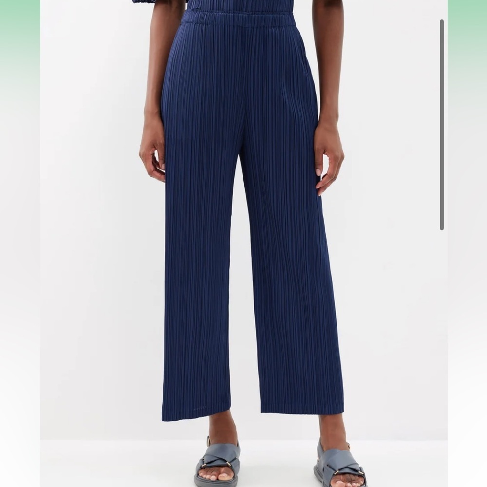 Pleats please midnight issey mistake thicker bottom flare pants‎ 3​